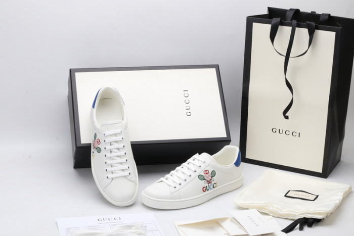 Gu66 Ace Embroidered Low-Top Sneaker 603696 AY070 9096