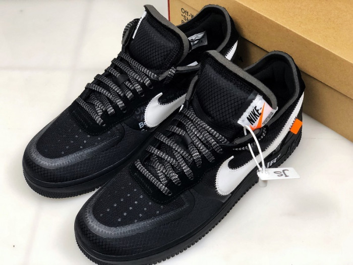 NikeAir Force 1 Low OFW Black White AO4606-001