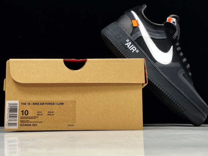 NikeAir Force 1 Low OFW Black White AO4606-001