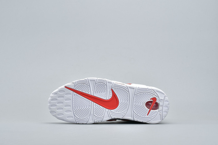 NIKE Air More Uptempo White Varsity Red Outline 921948-102