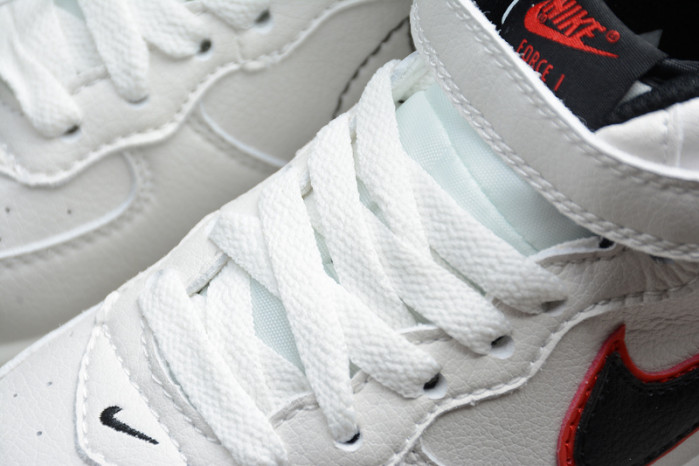 Kids Nike Air Force 1 Mid 07 White Black Red 314197-101