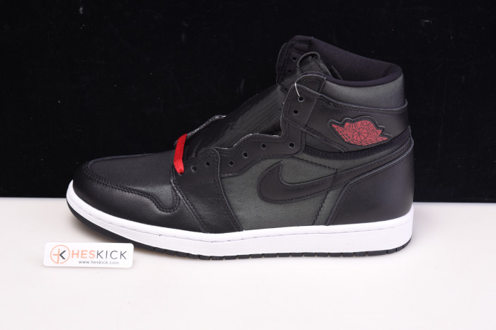 Air Jordan 1 Black Satin Gym Red 555088-060