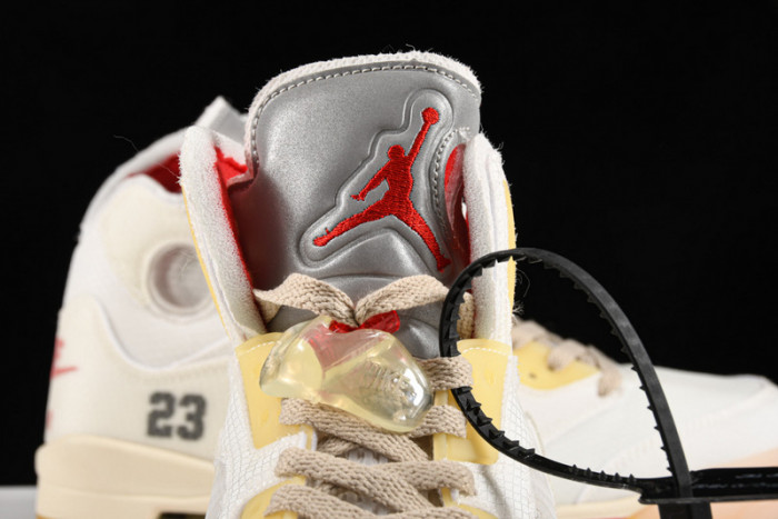 OFW Air Jordan 5 White Fire Red CT8480-002
