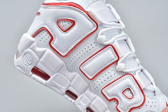 NIKE Air More Uptempo White Varsity Red Outline 921948-102
