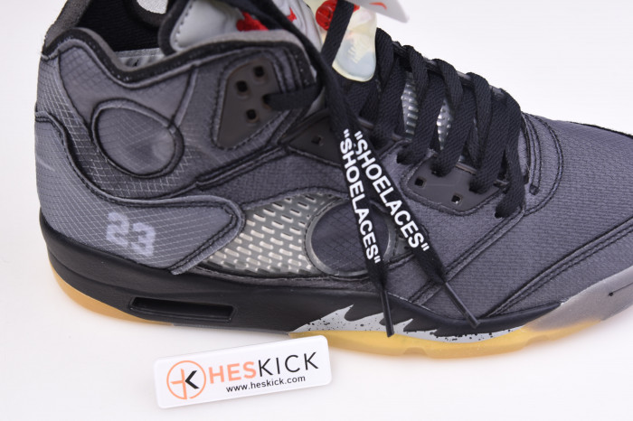 Air Jordan 5 Retro OFW Black/Muslin-Fire Red CT8480-001