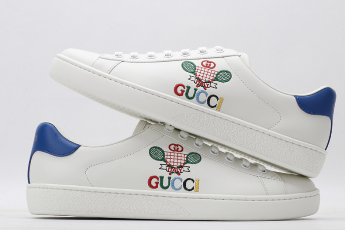 Gu66 Ace Embroidered Low-Top Sneaker 603696 AY070 9096