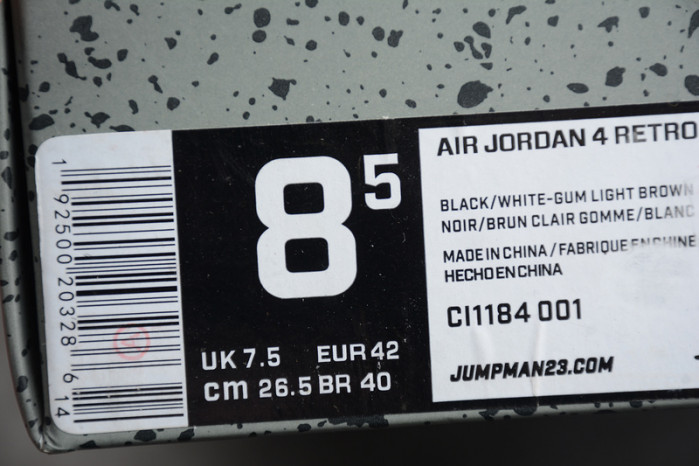 AIR JORDAN 4 RETRO BLACK LASER CI1184-001
