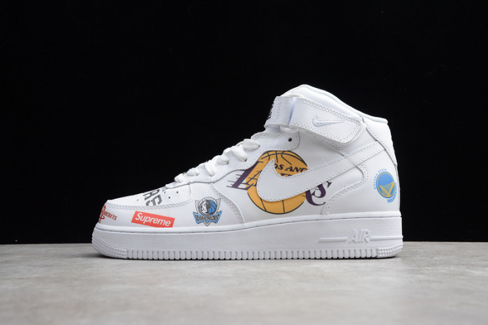 S*p*e x nba x air force 1 mid 07 white aq8017-100