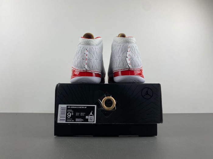 Jordan 23 White Varsity Red Men