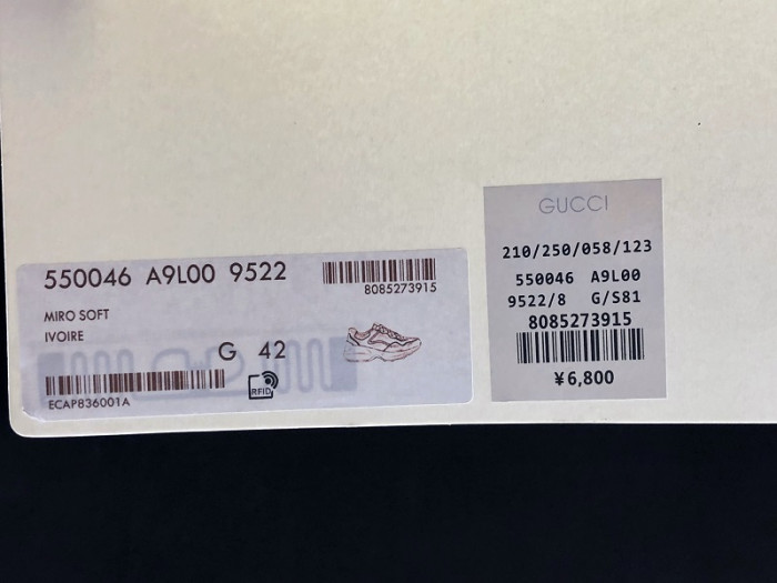Gu66 TRAINER SNEAKER 550046 A9L00 9522