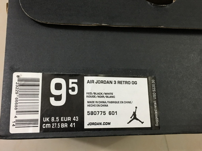 AIR JORDAN 3 RETRO 88 580775-601