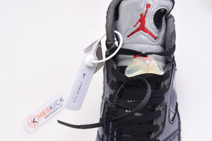 Air Jordan 5 Retro OFW Black/Muslin-Fire Red CT8480-001