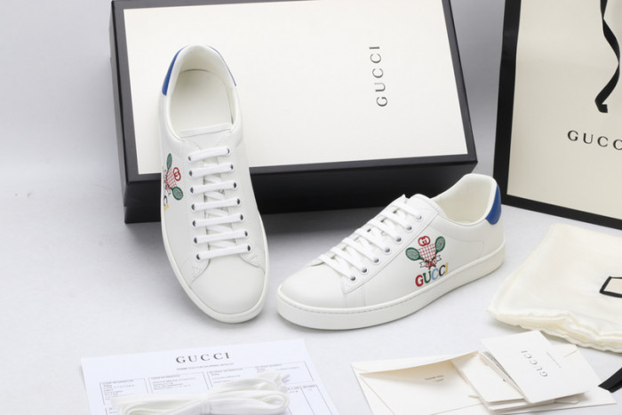 Gu66 Ace Embroidered Low-Top Sneaker 603696 AY070 9096