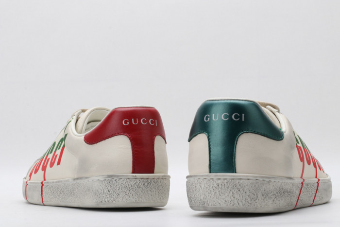 Gu66 Ace Embroidered Low-Top Sneaker 576137 A38V0 9090