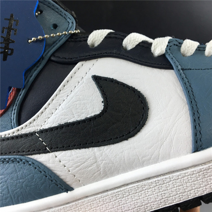 F**etasm x jordan 1 mid fearless blue white cu2802-100