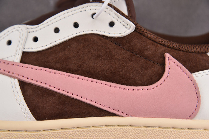 Travis Scott x Air Jordan 1 Low OG Dark Pony Pink Oxford DZ4137-206