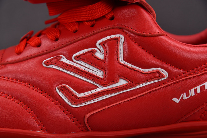Lou1su1tt Footprint Soccer Red White
