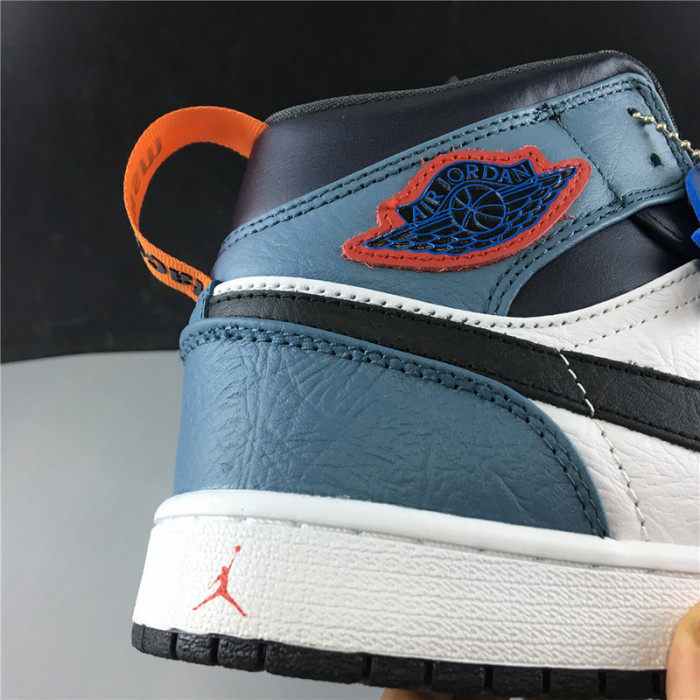 F**etasm x jordan 1 mid fearless blue white cu2802-100
