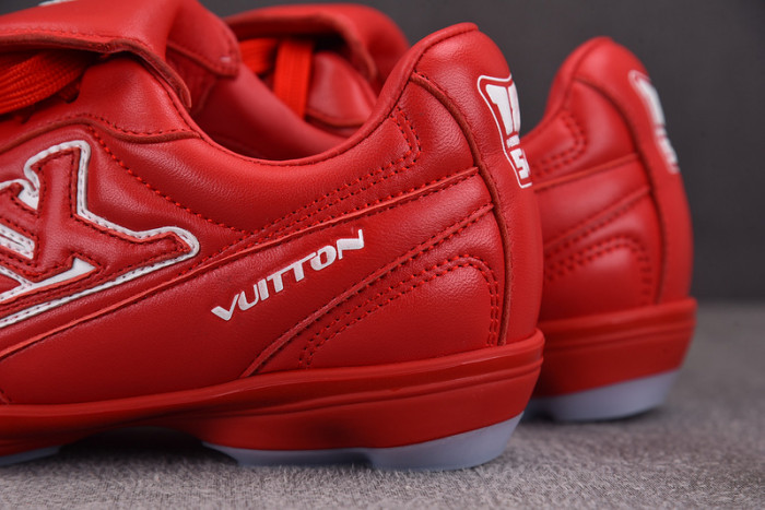 Lou1su1tt Footprint Soccer Red White