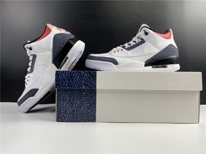 Air Jordan 3 Retro SE Fire Red Denim (2020) JAPAN VERSION CZ6431 100