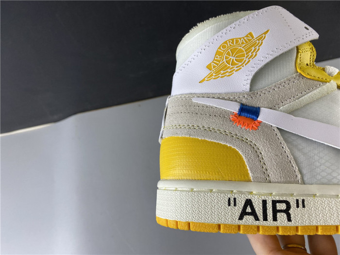 AIR JORDAN 1 X OFW NRG WHITE YELLOW AQ0818 149