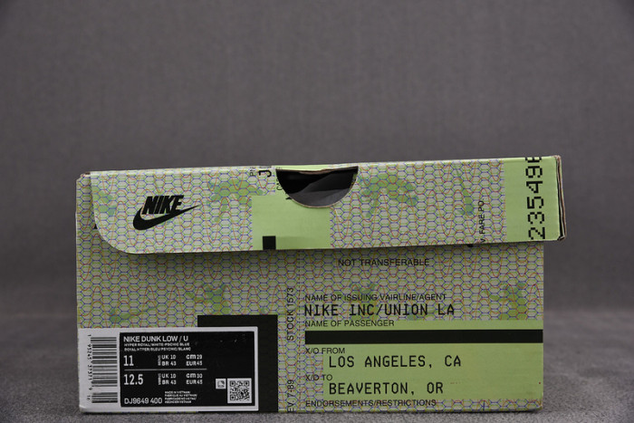 Nike Dunk Low Union Passport Pack Blue DJ9649-400