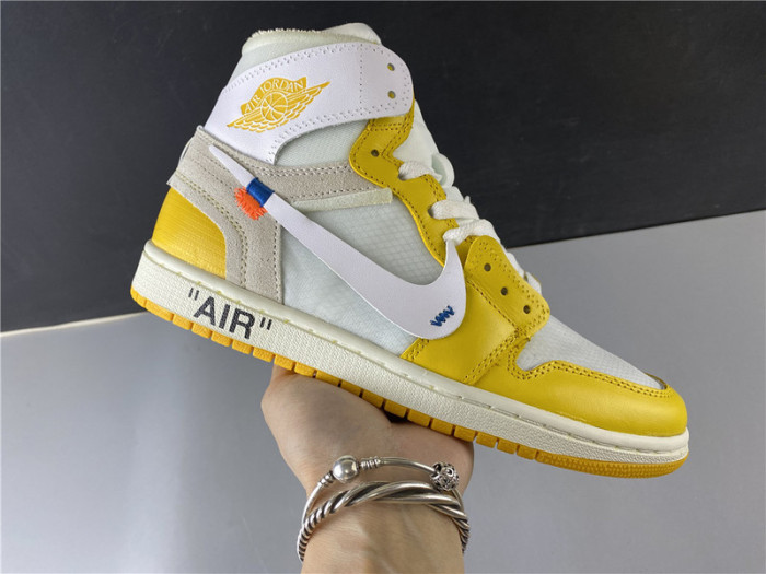 AIR JORDAN 1 X OFW NRG WHITE YELLOW AQ0818 149