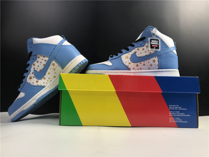 nike dunk high pro sb S*p*e blue stars 307385-141