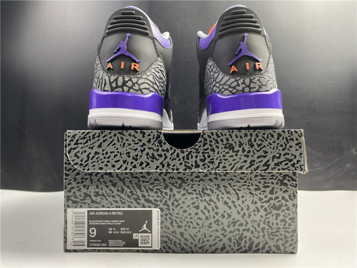 Air Jordan 3 Retro Black Court Purple CT8532-050