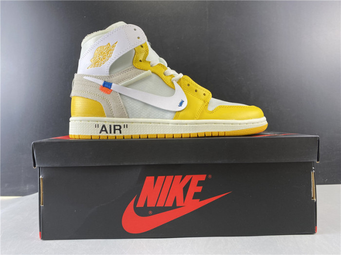 AIR JORDAN 1 X OFW NRG WHITE YELLOW AQ0818 149