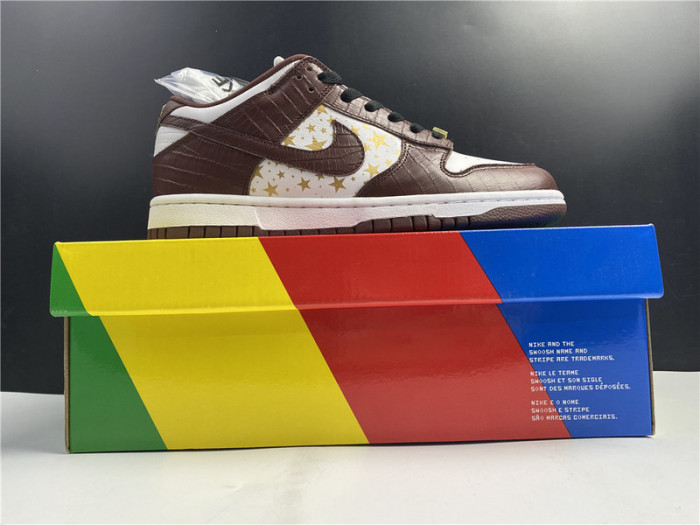 nike sb dunk low S*p*e stars barkroot brown (2021) dh3228-103