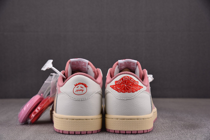 AIR JORDAN 1 LOW TRAVIS SCOTT SHY PINK POUR DM7866-600