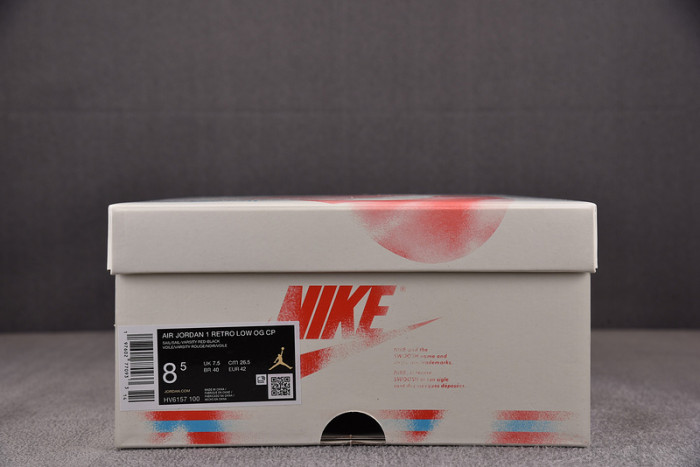 Air Jordan 1 Retro Low OG Trophy Room Rookie Card Home (Numbered) (with Numbered Trading Card) HV6157-100