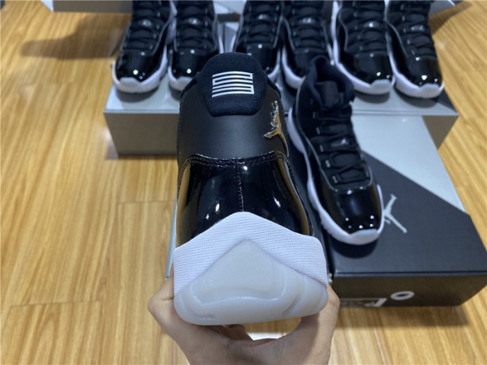 Air Jordan 11 25th Anniversary Black Silver Eyelets CT8012-011