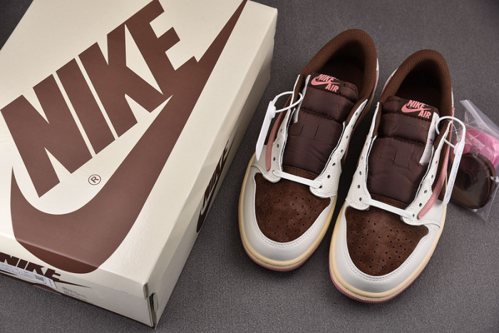 Travis Scott x Air Jordan 1 Low OG Dark Pony Pink Oxford DZ4137-206