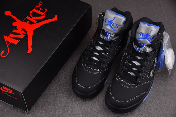 Awake NY x Air Jordan 5 “Black/Racer Blue”DV4982-004