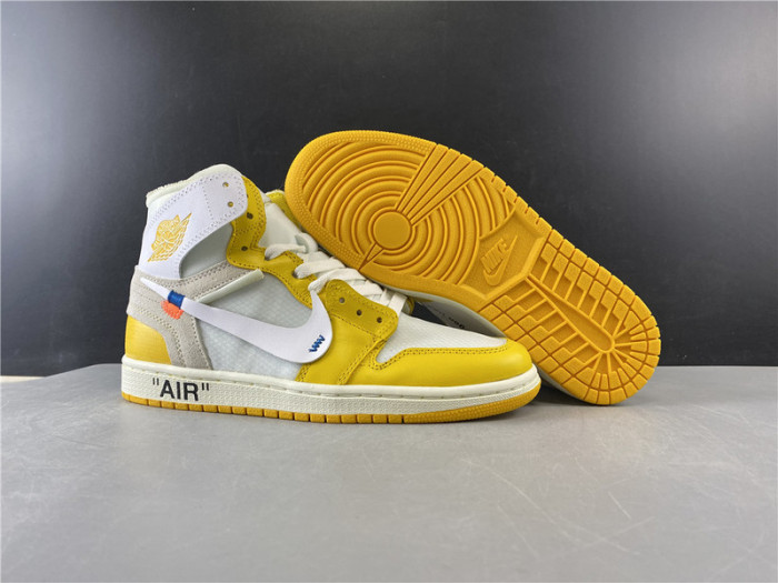 AIR JORDAN 1 X OFW NRG WHITE YELLOW AQ0818 149