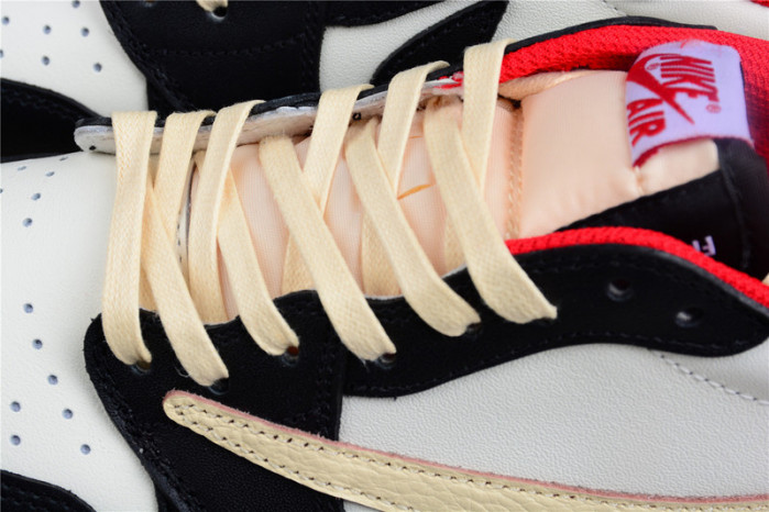 TRAVIS SCOTT X FRAGMENT DESIGN X AIR JORDAN 1 LOW OG SP BLACK/WHITE-GYM RED