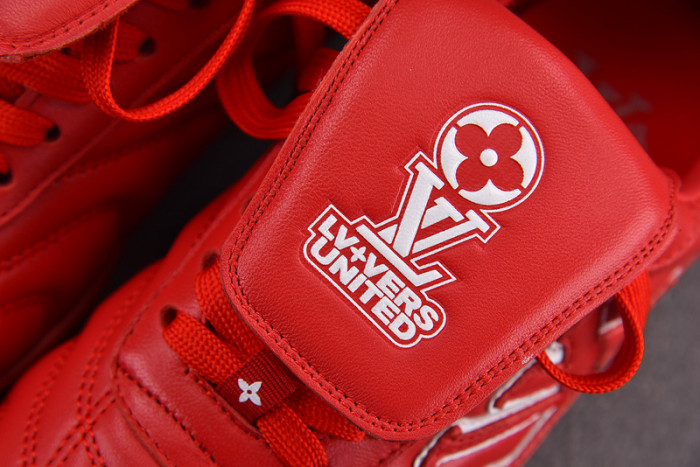 Lou1su1tt Footprint Soccer Red White