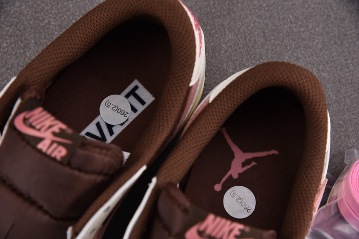 Travis Scott x Air Jordan 1 Low OG Dark Pony Pink Oxford DZ4137-206