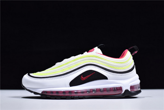 NIKE AIR MAX 97 GS Kie Ney AMAX 97 GS WHITE/RUSH PINK/BLACK/VOLT CJ9978-100