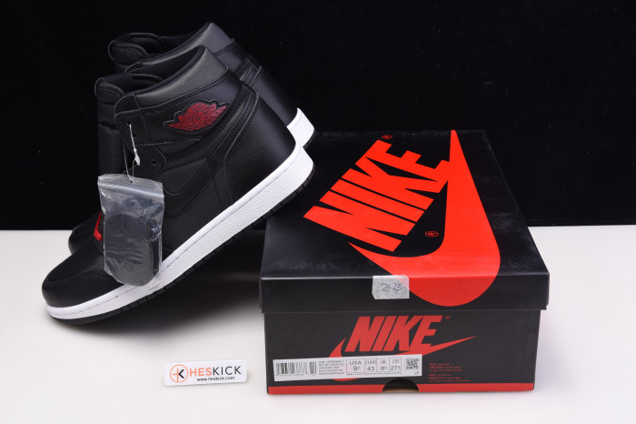Air Jordan 1 Black Satin Gym Red 555088-060