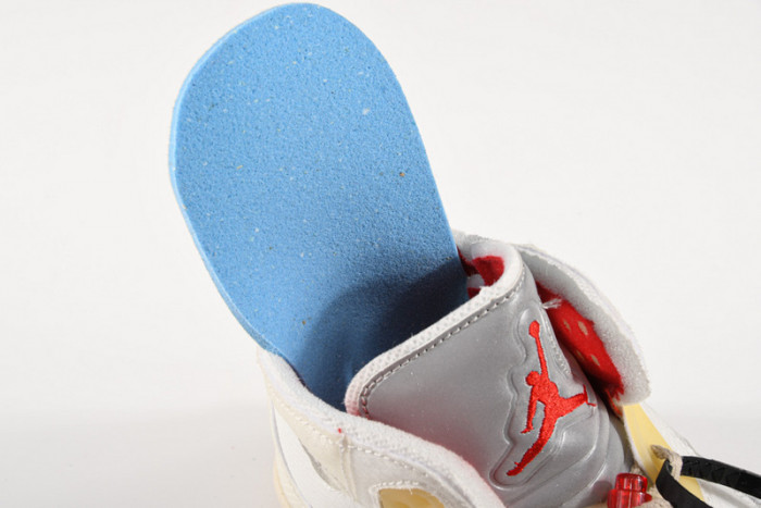 OFW Air Jordan 5 White Fire Red CT8480-002