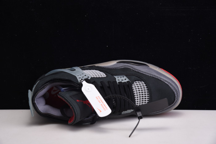 OFW x Air Jordan 4 “Bred” CV9388-001