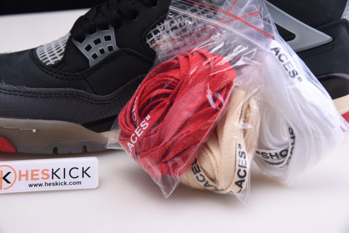 OFW x Air Jordan 4 “Bred” CV9388-001