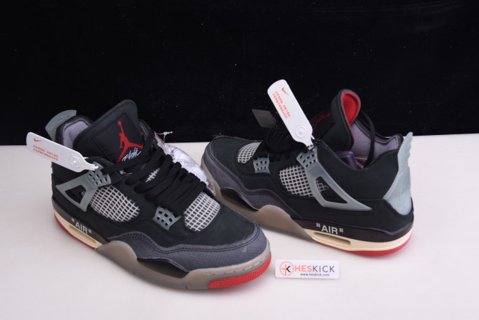 OFW x Air Jordan 4 “Bred” CV9388-001