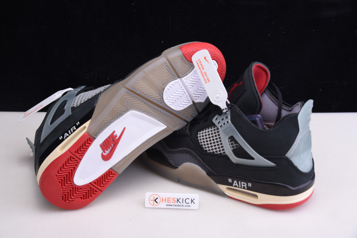 OFW x Air Jordan 4 “Bred” CV9388-001