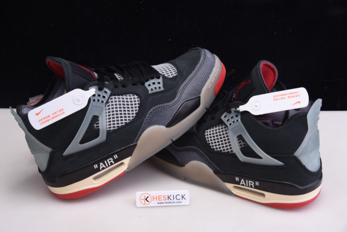 OFW x Air Jordan 4 “Bred” CV9388-001