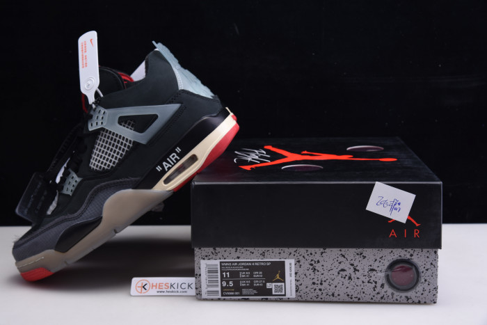 OFW x Air Jordan 4 “Bred” CV9388-001