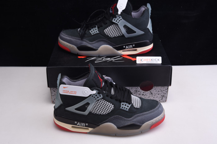 OFW x Air Jordan 4 “Bred” CV9388-001